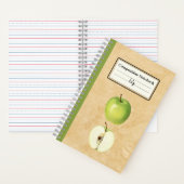 Een groene appel en een half gepersonaliseerde com notitieboek (Binnen)