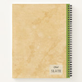 Een groene appel en een half gepersonaliseerde com notitieboek (Achterkant)