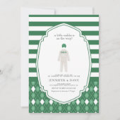 Een groene caddie is onderweg kaart (Voorkant)