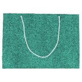 Een groene cadeautas met een witte handgreep (Achterkant)