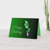 Een groene draak kaart (Voorkant)