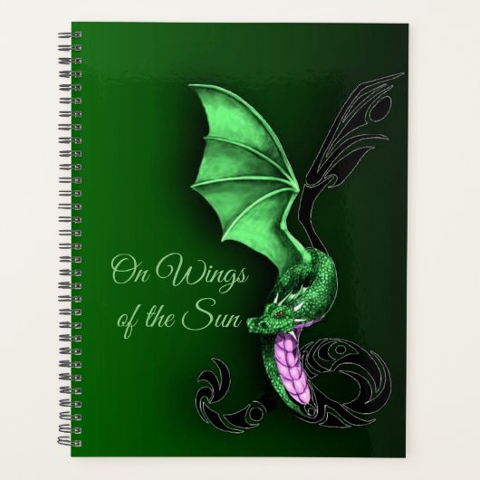 Een groene draak planner (Voorkant)