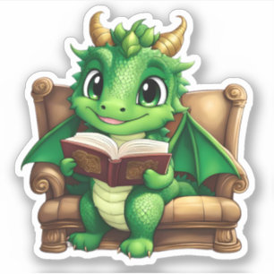 Een groene drakenlezing Sticker