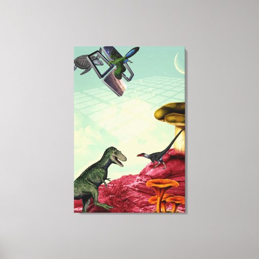 Een groene en adembenemende planeet canvas afdruk (Voorkant)