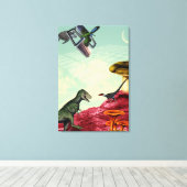 Een groene en adembenemende planeet canvas afdruk (Insitu (Houten vloer))