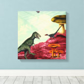 Een groene en adembenemende planeet canvas afdruk (Insitu (Houten vloer))