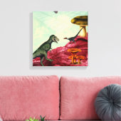 Een groene en adembenemende planeet canvas afdruk (Insitu (Woonkamer))