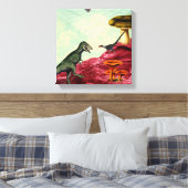 Een groene en adembenemende planeet canvas afdruk (Insitu (Slaapkamer))