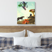 Een groene en adembenemende planeet canvas afdruk (Insitu (Slaapkamer))