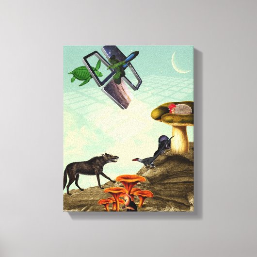 Een groene en adembenemende planeet canvas afdruk (Voorkant)