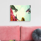 Een groene en adembenemende planeet canvas afdruk (Insitu (Woonkamer))