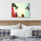 Een groene en adembenemende planeet canvas afdruk (Insitu (Slaapkamer))