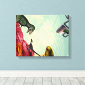 Een groene en adembenemende planeet canvas afdruk (Insitu (Houten vloer))