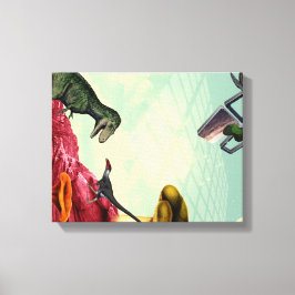 Een groene en adembenemende planeet canvas afdruk