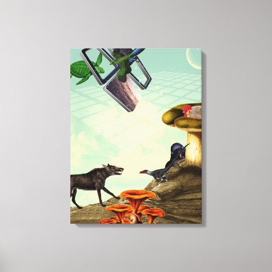 Een groene en adembenemende planeet canvas afdruk (Voorkant)