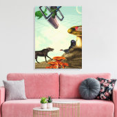 Een groene en adembenemende planeet canvas afdruk (Insitu (Woonkamer))