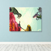 Een groene en adembenemende planeet canvas afdruk (Insitu (Houten vloer))