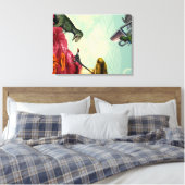 Een groene en adembenemende planeet canvas afdruk (Insitu (Slaapkamer))