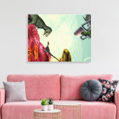 Een groene en adembenemende planeet canvas afdruk (Insitu (Woonkamer))