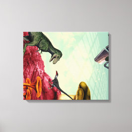 Een groene en adembenemende planeet canvas afdruk