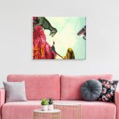 Een groene en adembenemende planeet canvas afdruk (Insitu (Woonkamer))
