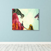 Een groene en adembenemende planeet canvas afdruk (Insitu (Houten vloer))