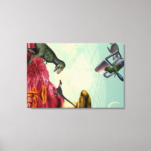 Een groene en adembenemende planeet canvas afdruk (Voorkant)