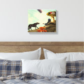 Een groene en adembenemende planeet canvas afdruk (Insitu (Slaapkamer))