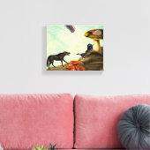 Een groene en adembenemende planeet canvas afdruk (Insitu (Woonkamer))