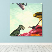 Een groene en adembenemende planeet canvas afdruk (Insitu (Houten vloer))