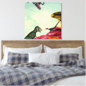 Een groene en adembenemende planeet canvas afdruk (Insitu (Slaapkamer))