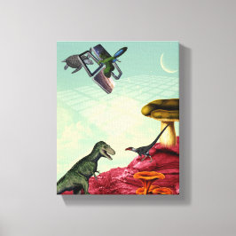 Een groene en adembenemende planeet canvas afdruk