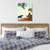 Een groene en adembenemende planeet canvas afdruk (Insitu (Slaapkamer))