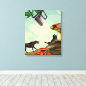 Een groene en adembenemende planeet canvas afdruk (Insitu (Houten vloer))