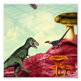 Een groene en adembenemende planeet foto afdruk