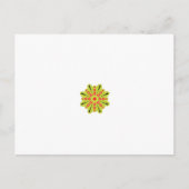 Een groene en rode bloem met zwarte stippen briefkaart (Voorkant)