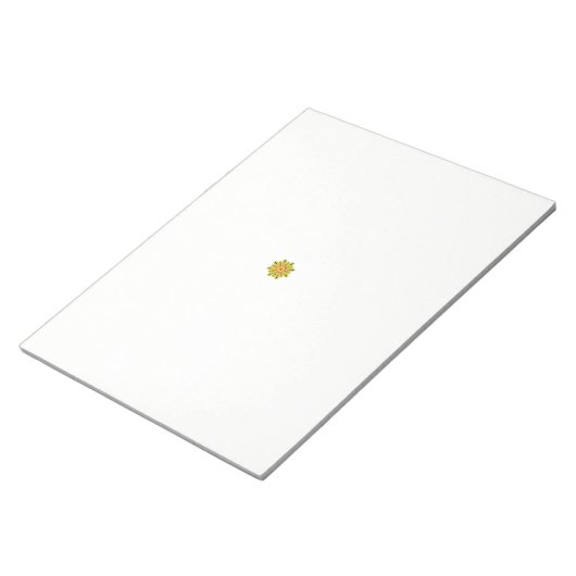 Een groene en rode bloem met zwarte stippen notitieblok (Schuin)