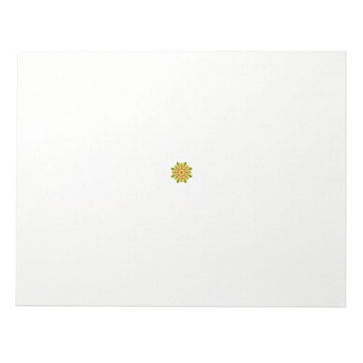 Een groene en rode bloem met zwarte stippen notitieblok (Voorkant)