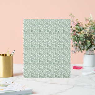 Een groene en witte achtergrond met kleine bladere acryl bord