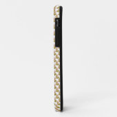 Een groene en witte achtergrond met kleine bladere Case-Mate iPhone case (Achterkant/links)