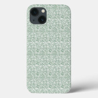 Een groene en witte achtergrond met kleine bladere