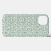 Een groene en witte achtergrond met kleine bladere Case-Mate iPhone case (Achterkant (horizontaal))