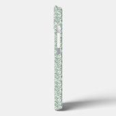 Een groene en witte achtergrond met kleine bladere Case-Mate iPhone case (Achterkant / Links)