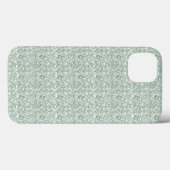Een groene en witte achtergrond met kleine bladere Case-Mate iPhone case (Achterkant (horizontaal))