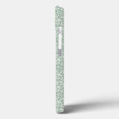 Een groene en witte achtergrond met kleine bladere Case-Mate iPhone case (Achterkant / Links)