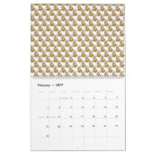 Een groene en witte achtergrond met kleine bladere kalender (Feb 2027)