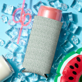 Een groene en witte achtergrond met kleine bladere seltzer blikjeskoeler