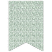 Een groene en witte achtergrond met kleine bladere vlaggetjes (Derde vlag)