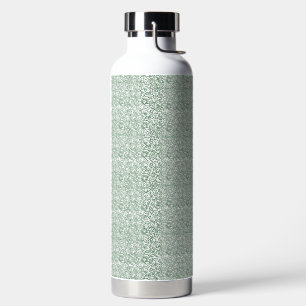 Een groene en witte achtergrond met kleine bladere waterfles