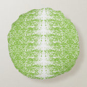 een groene en witte achtergrond met kleine stippen rond kussen (Achterkant)